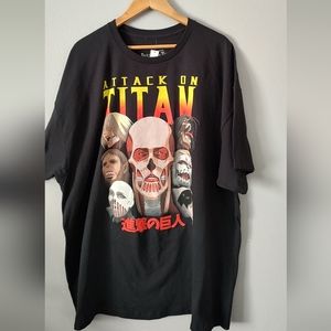 Mens Attack on Titan  Graphic  T Shirts Short Sleeves Size 3X  New  black